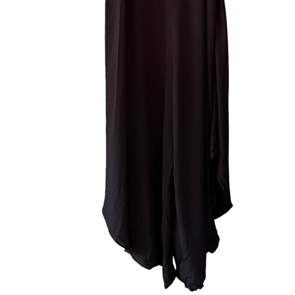 NEW Vince Camuto V-neck Sleeveless Tie-Shoulder Angled Hem Jumpsuit Black Sze S - Picture 5 of 14